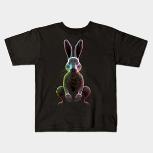 AI Easter Rabbit Digital Art Illustration - Unique and Creative Design Kids T-Shirt